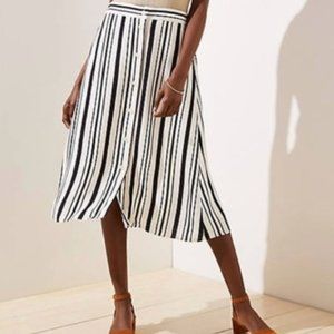 Loft Button Down Midi Skirt